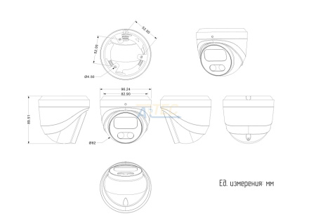 ATEC-I8D-180 IP-видеокамера, 8 Мп, белый
